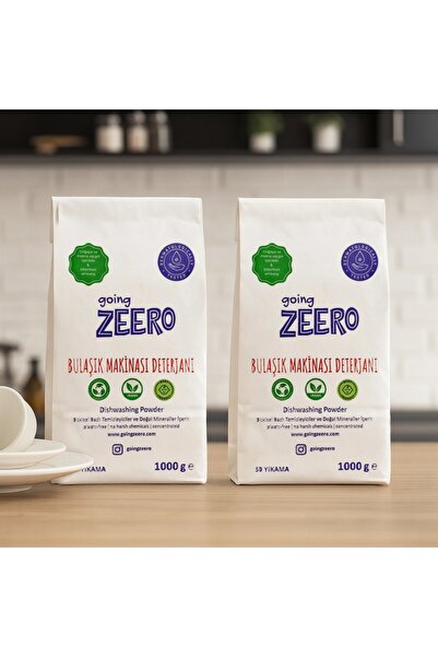 Going Zeero Dishwasher Detergent - Economical Pack of 2 - 100 Wash Natural Dishwasher Detergent