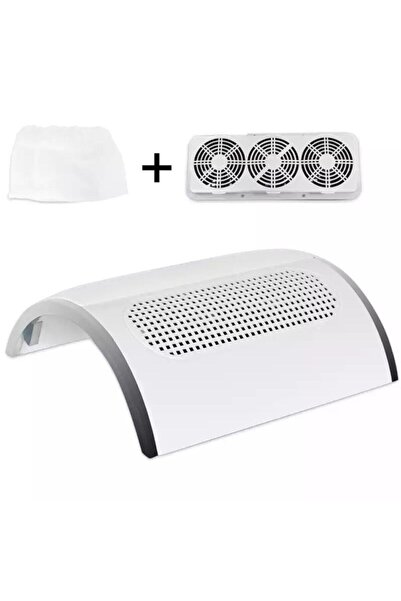 SİNKA Tırnak Toz Toplama Cihazı 3 Fanlı Güçlü 2 Adet Yedek Toz Torbası Ile Bi...