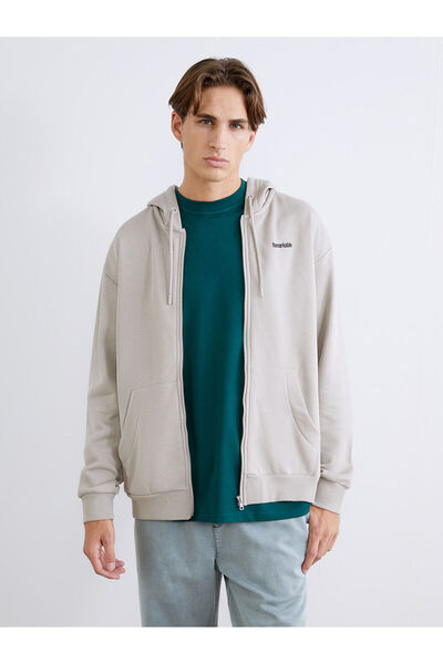 LC Waikiki Vizyon New Season Hooded Men's Zippered Sweatshirt