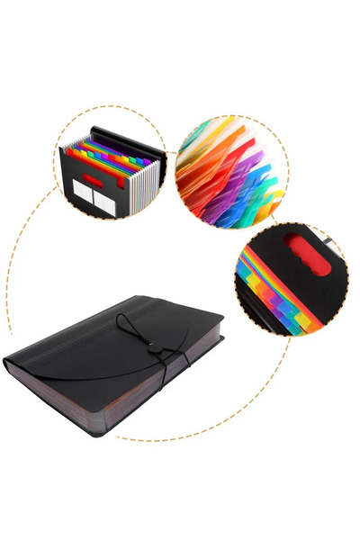 Choice 12 مجلد جيب مجلد ملفات متوسع 12 جيبًا بحجم A4 منظم مجلد ملفات سعة كبيرة