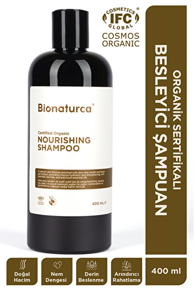 BIONATURCA Organik Sertifikalı Besleyici Şampuan 400 ml