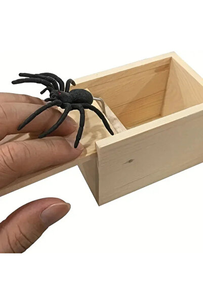 Choice مقلب العنكبوت خدعة جديدة عنكبوت مضحك صندوق تخويف صندوق جلد خشبي صندوق تخويف خشبي عالي الجودة لعبة ممتعة