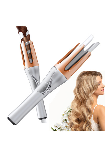 ATOMKIT Ondulator automat de par cu rotatie inteligenta, Incalzire rapida, Protectie anti-arsura, Gri