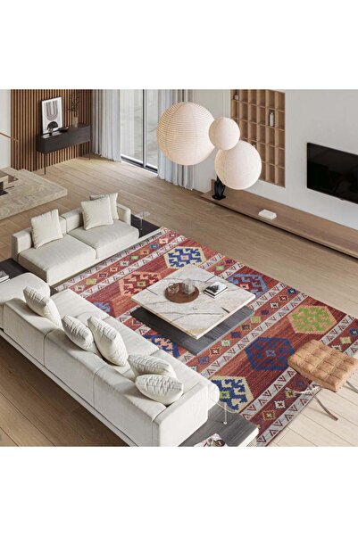 Al Kaffary Carpet Carpet Jehan, a Modern Geometric rug, Kilim-inspired Design,perfect for all spaces, multi-coloured