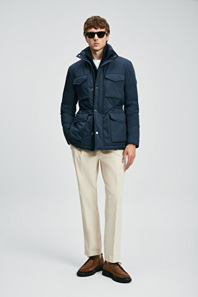 Lufian Edgar Goose down Men's Coat Navy Blue