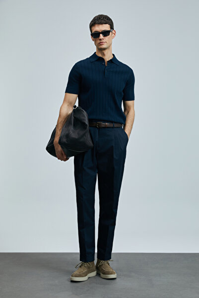 Lufian Bold Erkek Pamuklu Kazak Koyu Lacivert