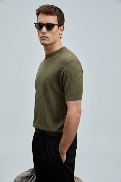 Lufian Spear Erkek Pamuklu Kazak Yeşil