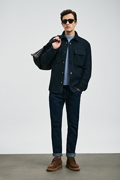 Lufian Sky Smart Jean Erkek Pantolon Slim Fit Mavi