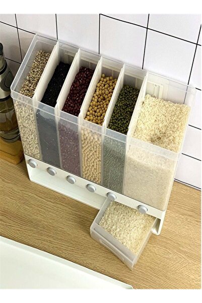 Arabest دلو حبوب متنوعة مثبت على الحائط، تصنيف وقياس، تفريغ أرز أوتوماتيكي