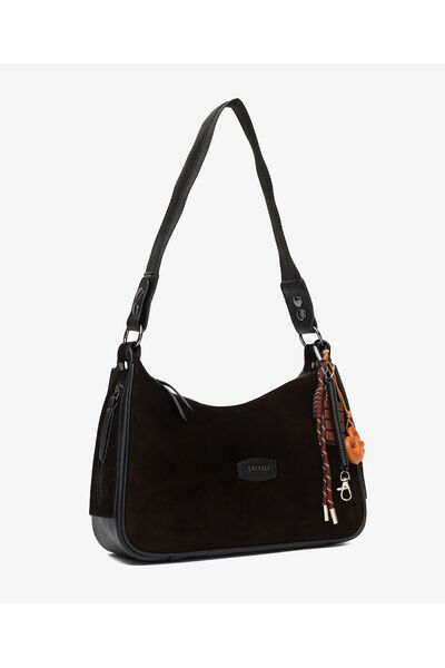 Greyder Kadın Siyah Hakiki Deri Omuz Çantası 5K2CN69637