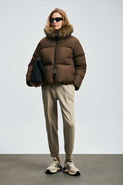 Lufian Sunshine Goose down Women's Coat Brown