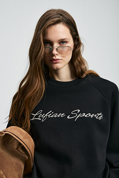 Lufian Γυναικείο πλεκτό φούτερ Ander μαύρο