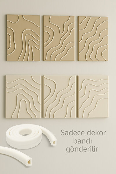 Dekals 10 Metre Beyaz Bant "Kendi Tablonu Kendin Yap" Tablo Dekor Bandı (Tuval Gönderilmez)