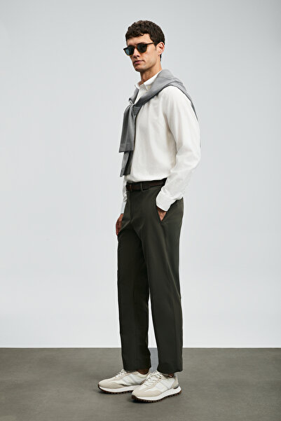 Lufian Daren Smart Men's Chino Pants Slim Fit Khaki