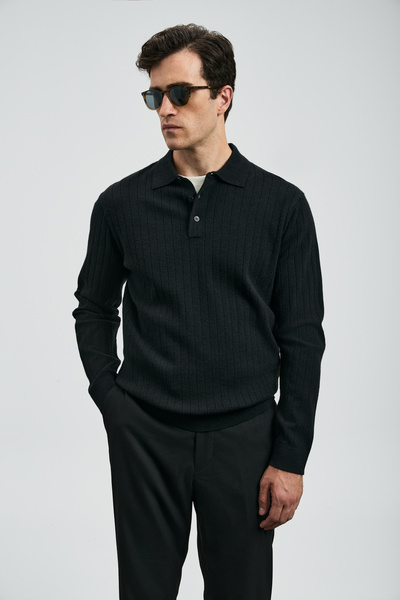 Lufian Josef Erkek Kazak Siyah