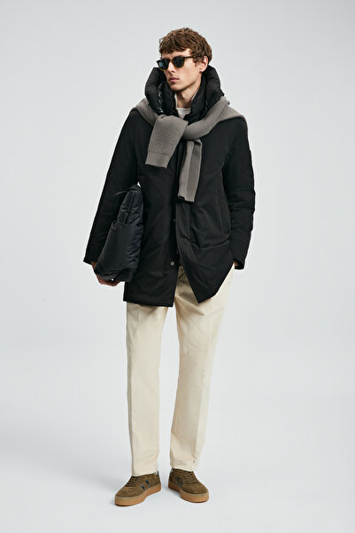 Lufian Donald Goose Feather Men's Coat Black