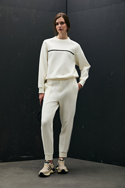 Lufian Γυναικεία πλεκτή αθλητική φόρμα Cessica σε λευκό χρώμα