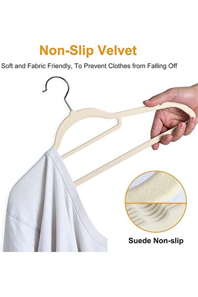 COOYA 50 Pack Velvet Suit Hangers Clothes Anti-Slip Ultra-Thin, Space-Saving,Sturdy and Durable, 45cm