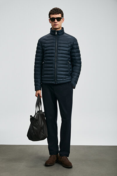 Lufian Ανδρικό παλτό Andy Goose Feather Navy Blue