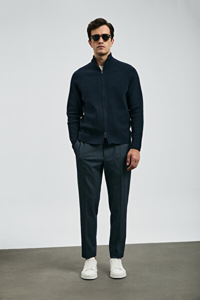 Lufian Pantaloni chino pentru bărbați Strus Smart slim fit bleumarin