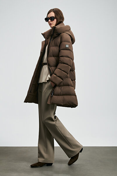 Lufian Olivia Goose down Women's Coat Brown