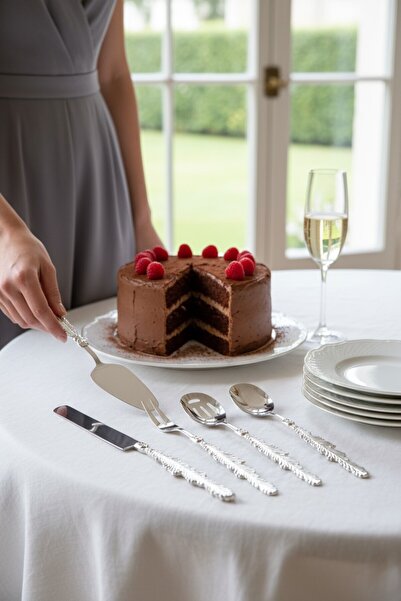 ROY KING Feather 5 Piece Service Set Silver