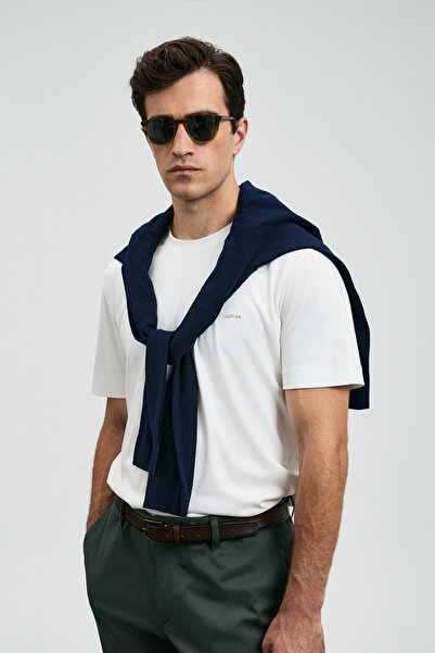 Lufian Ανδρικό μπλουζάκι Roland Basic σε λευκό χρώμα