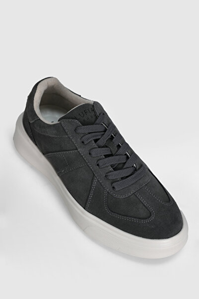 Lufian Jaques Erkek Deri Sneaker Ayakkabı Koyu Gri