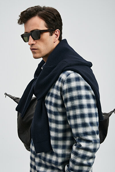 Lufian Ανδρικό πουκάμισο Duke Basic Regular Fit Navy Blue