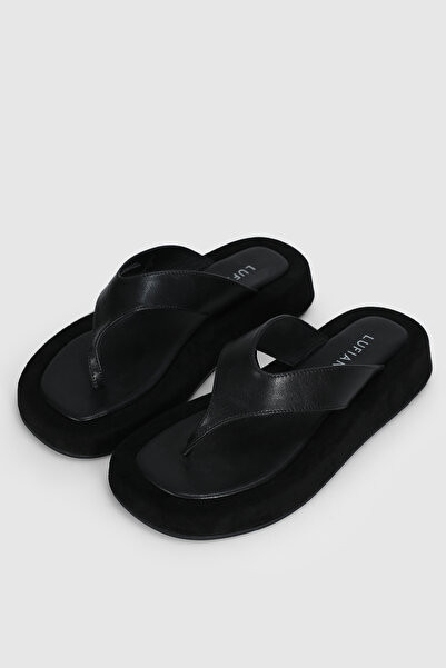 Lufian Erica Slippers Black