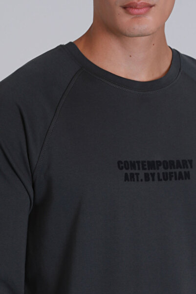 Lufian Ανδρικό μακρυμάνικο μπλουζάκι χακί - Holly