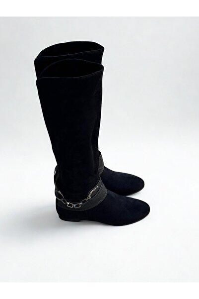 NEALDİN Kadın Nubuk Toka Detaylı Çizme(Dar Kalıp 1 Beden Büyük Alınız)