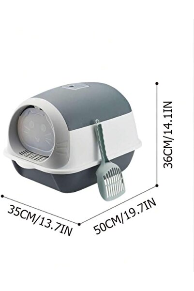 Saharaz Cat Litter Box,Splashproof Fully Enclosed Cat Lid Large Tray,Detachable Top,with Deodorizing Bag