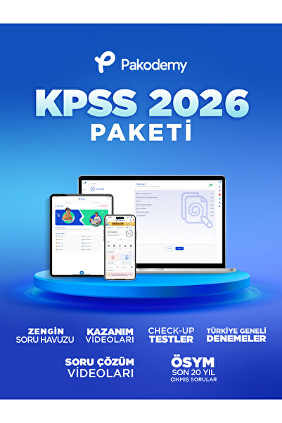 pakodemy KPSS 2026 Paketi (Zengin Soru Havuzu, Denemeler, Testler, Yapay Zeka...