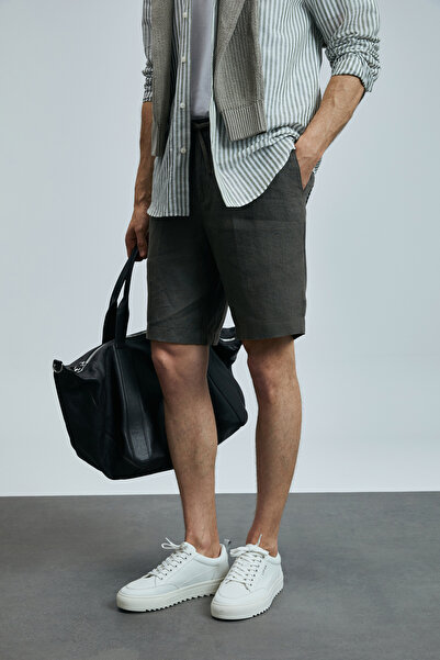 Lufian Ανδρικό σορτς Chino Peler Sports Slim Fit Χακί