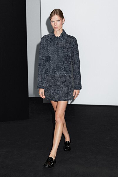 Massimo Dutti Dokulu kısa denim ceket