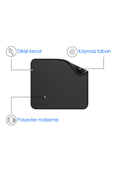 COZY SENSE Mouse Pad 24x29 Cm Küçük Masa Ped Fare Mause Altlığı Kauçuk