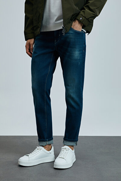 Lufian Carlo Smart Jean Erkek Pantolon Slim Fit Mavi