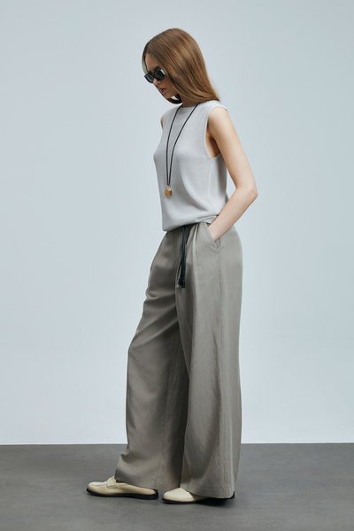 Lufian Μπεζ γυναικείο πουλόβερ από ρεγιόν Ava