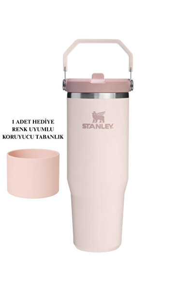 Stanley 0.89L The Iceflow Pipetli Termos Bardak Toz Pembe Tabanlık Hediyeli