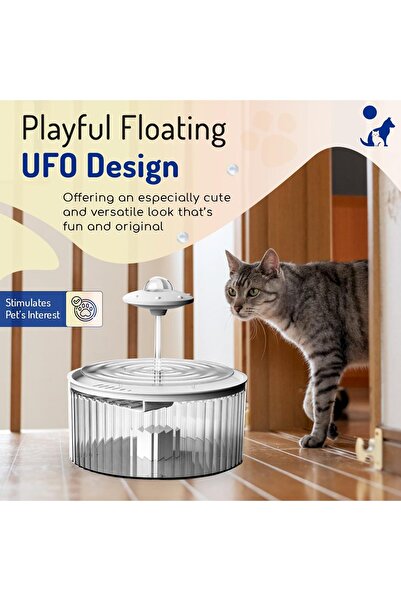 Saharaz نافورة مياه للقطط والكلاب، وعاء قابل لإعادة التعبئة سعة 3 لتر، موزع بلاستيكي أوتوماتيكي مع فلتر متقدم