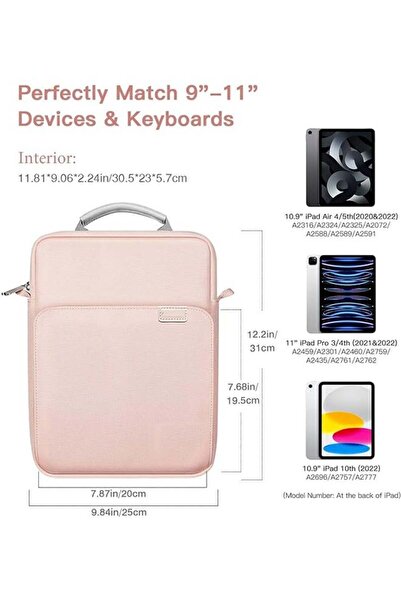 Saharaz Pink 9.7-11in Tablet Sleeve Bag For iPad Samsung Galaxy Tab Case Shockproof Cover For Xiaomi Redmi