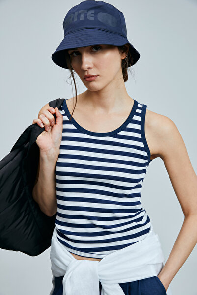 Lufian Γυναικείο βαμβακερό μπλουζάκι Lelan Navy Blue