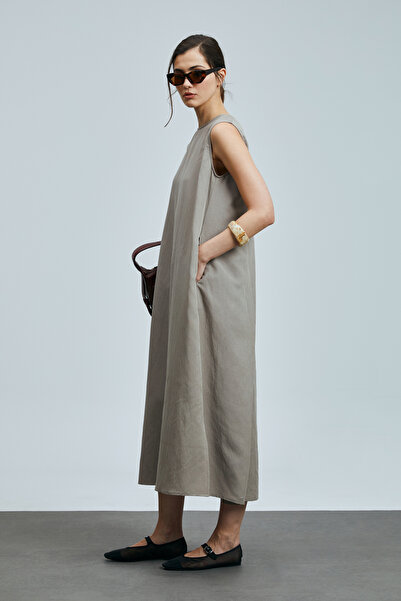 Lufian Γυναικείο φόρεμα Grace Lyocell από λινό βιζόν