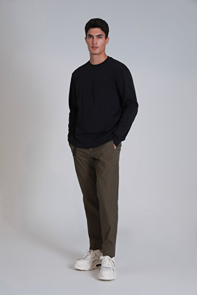 Lufian Ανδρικό μακρυμάνικο μπλουζάκι Patrice μαύρο