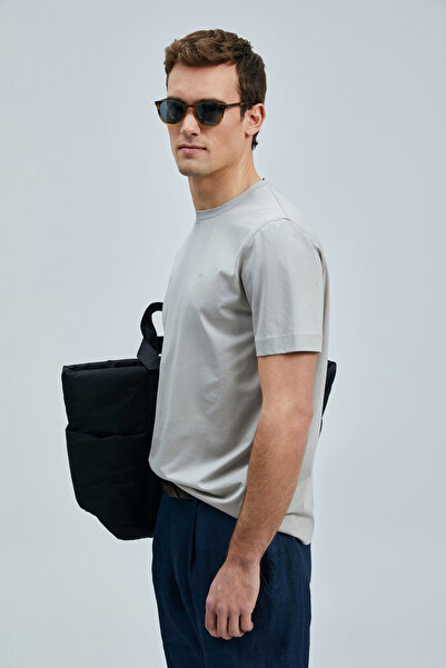 Lufian Bran Μοντέρνο Γραφικό T-Shirt Μπεζ