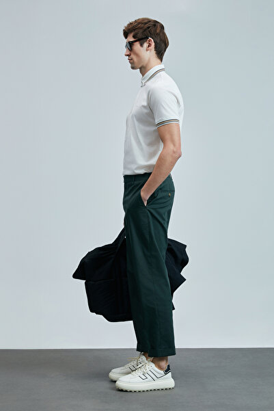 Lufian North Smart Erkek Polo Tişört Kırık Beyaz