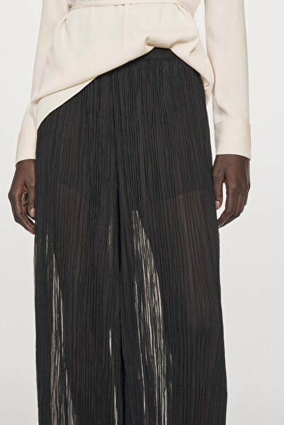 Massimo Dutti Pilili geniş paça pantolon