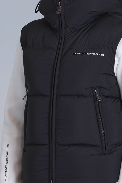 Lufian Emir Kaz Tüyü Erkek Yelek Siyah