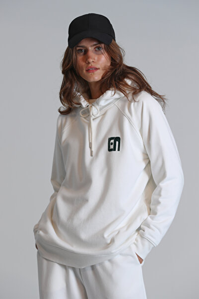 Lufian Sabrına Kadın Örme Sweatshırt Ekru